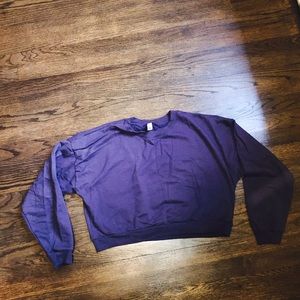 Navy Blue Cropped Crewneck